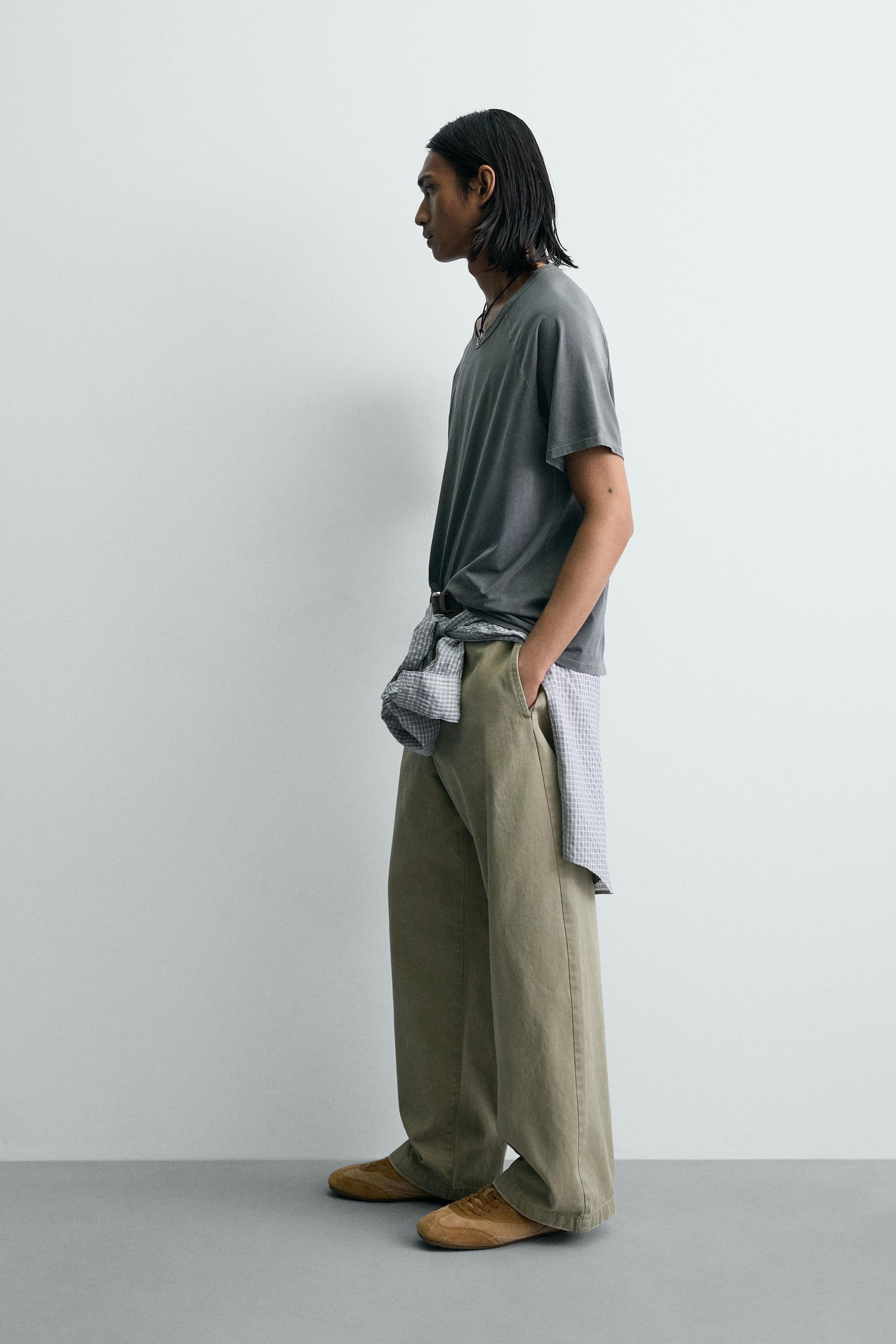 WIDE FIT CHINO PANTS